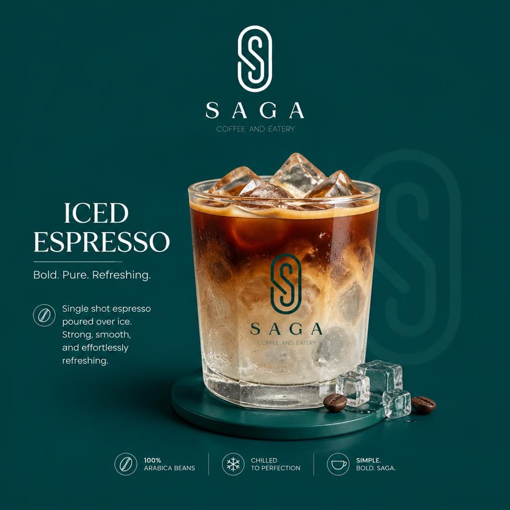Iced Espresso menu unggulan Saga Coffee House